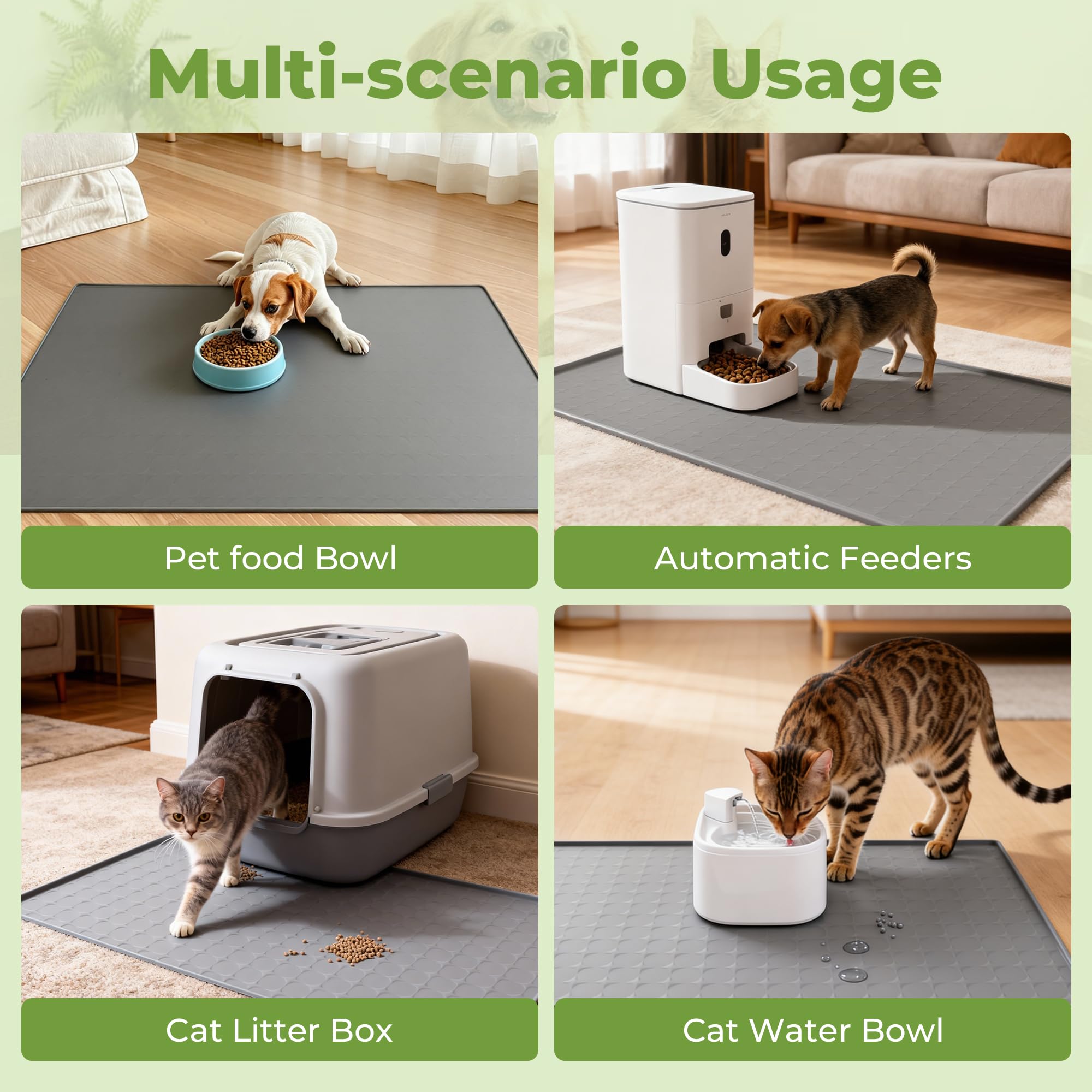 TCULOSD tapis posé dans cuisine présentant un espace repas ordonné