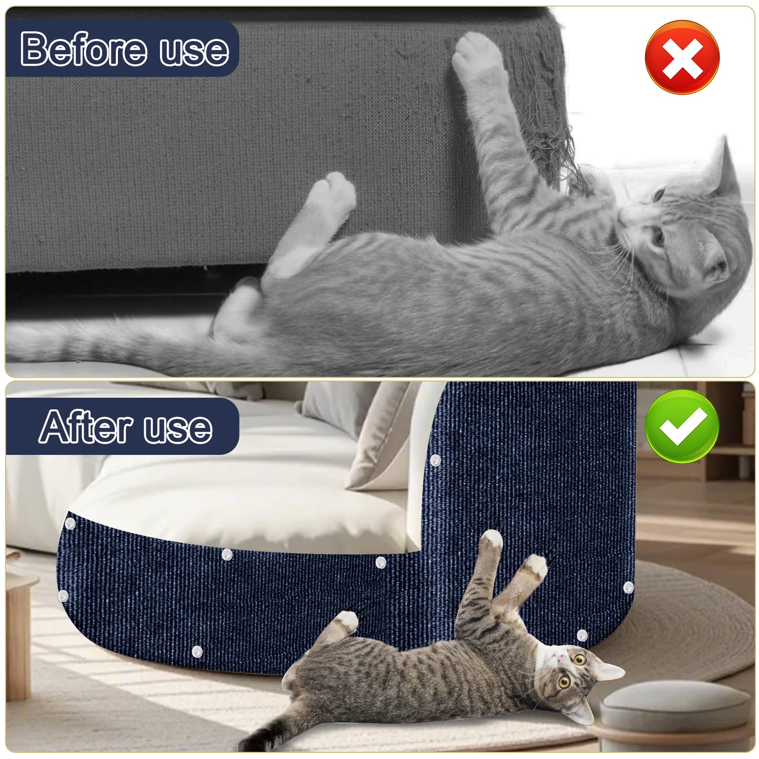 TEBANTY protège angle de canapé évite déchirures tissu