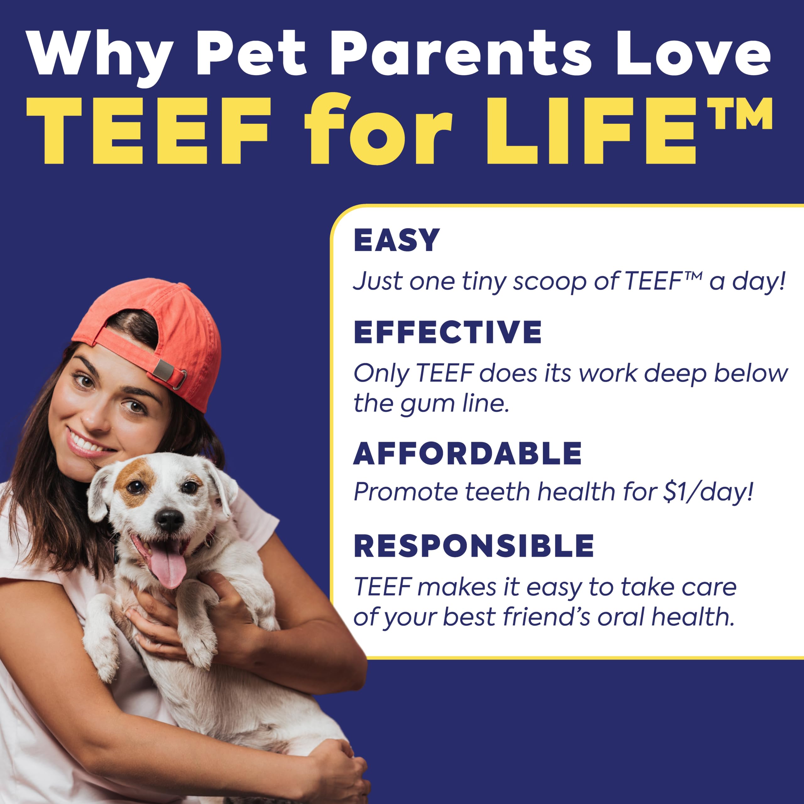 TEEF FOR LIFE recharge à côté du pot réutilisable montrant compatibilité pratique