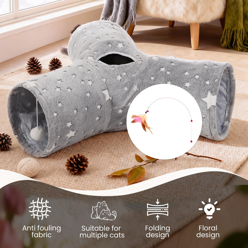Tempcore tunnel en action chat jouant pour exercer et divertir