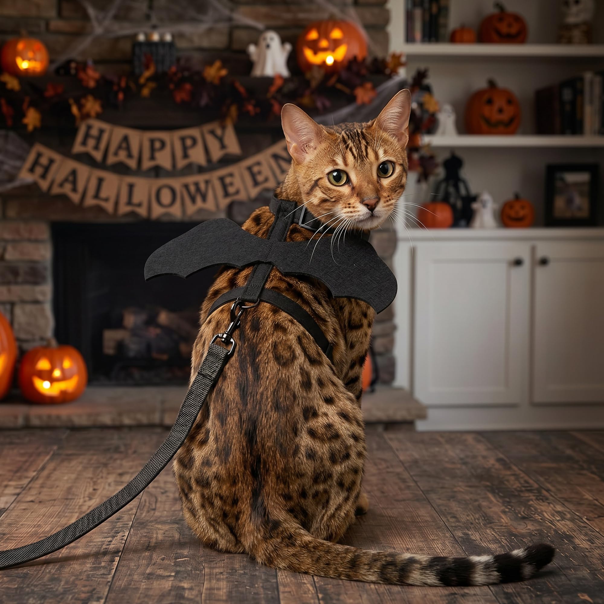 Tensho harnais en contexte fête Halloween, rendu photogénique