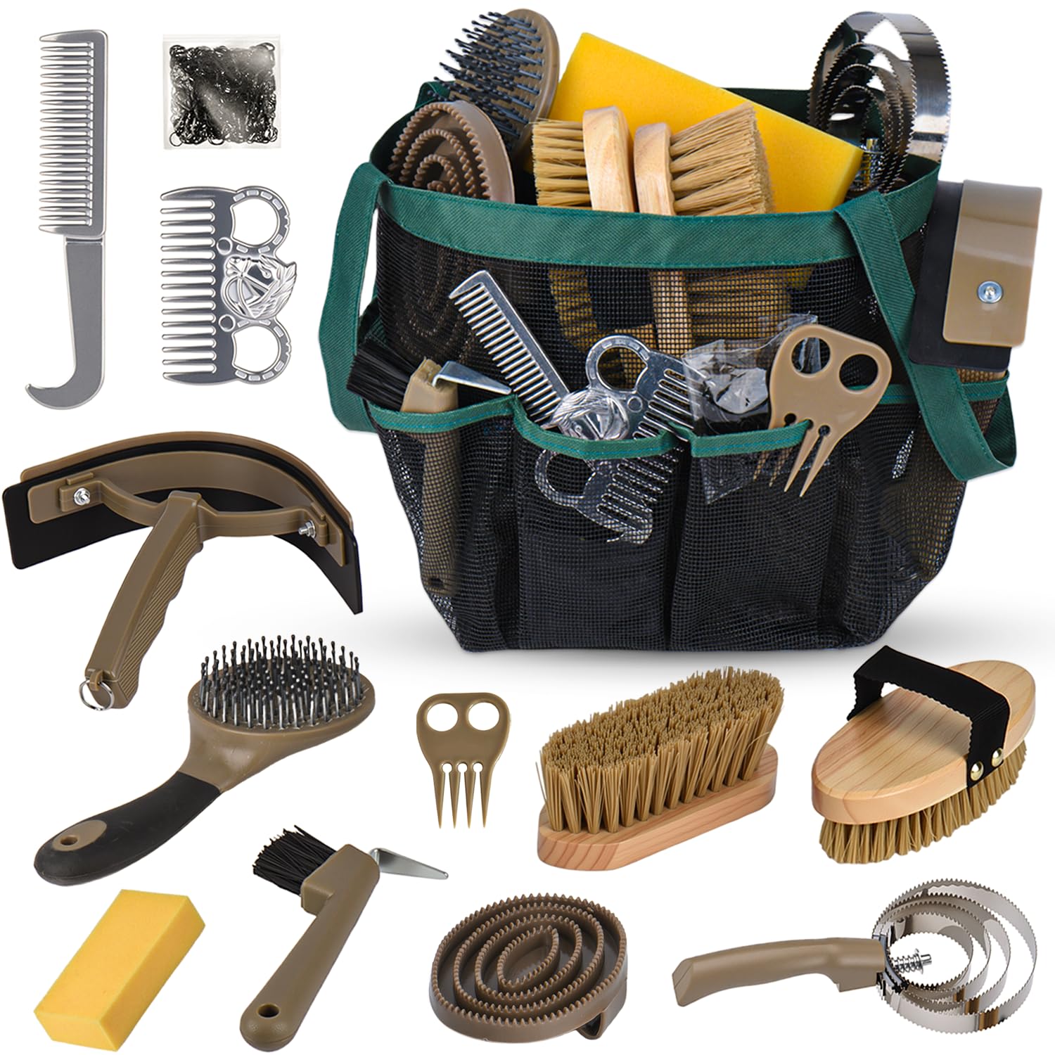 TERPUP kit vue d'ensemble montrant toutes les 13 pièces pour un toilettage complet