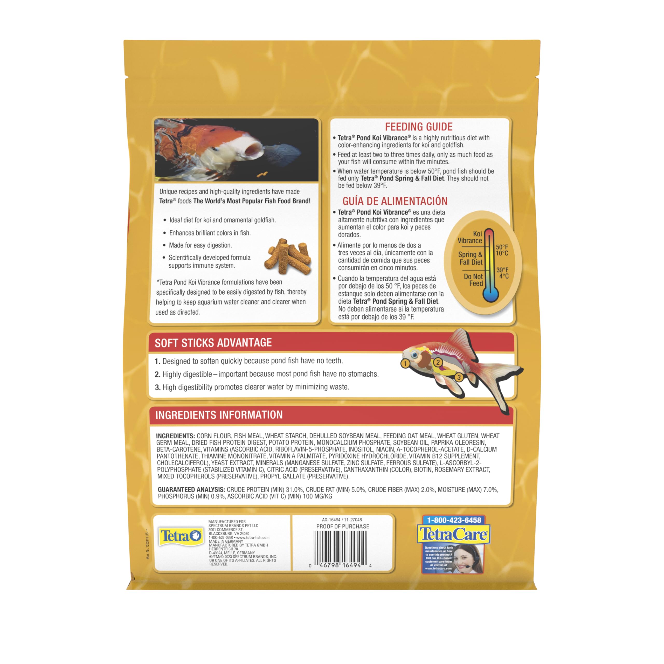 Tetra gros plan des bâtonnets doux montrant texture et facilité d'ingestion