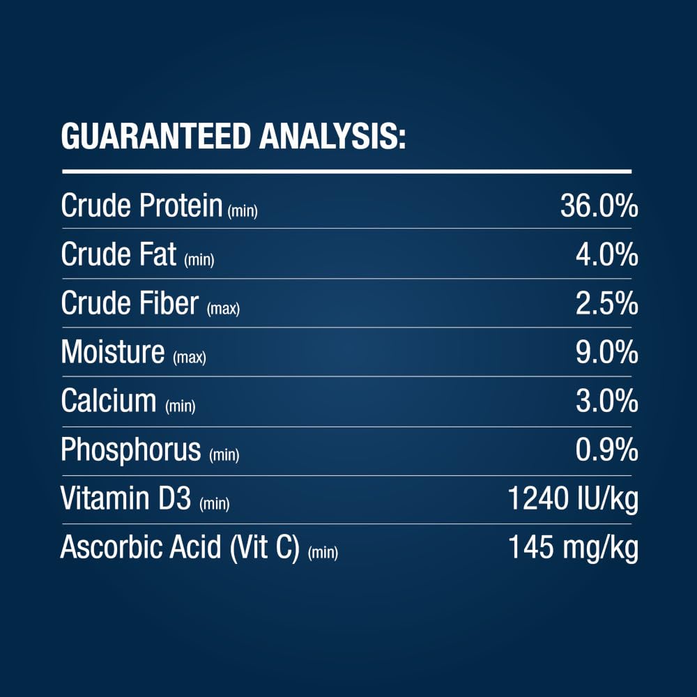 Détail tableau nutrition Tetra montrant calcium et vitamine D