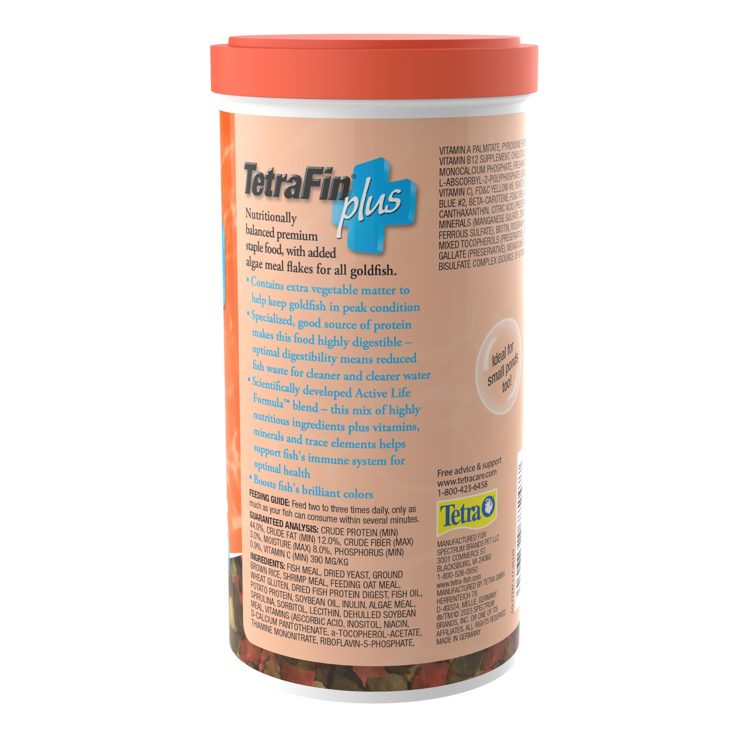 Tetra TetraFin Plus flocons tombant dans aquarium favorisant alimentation naturelle