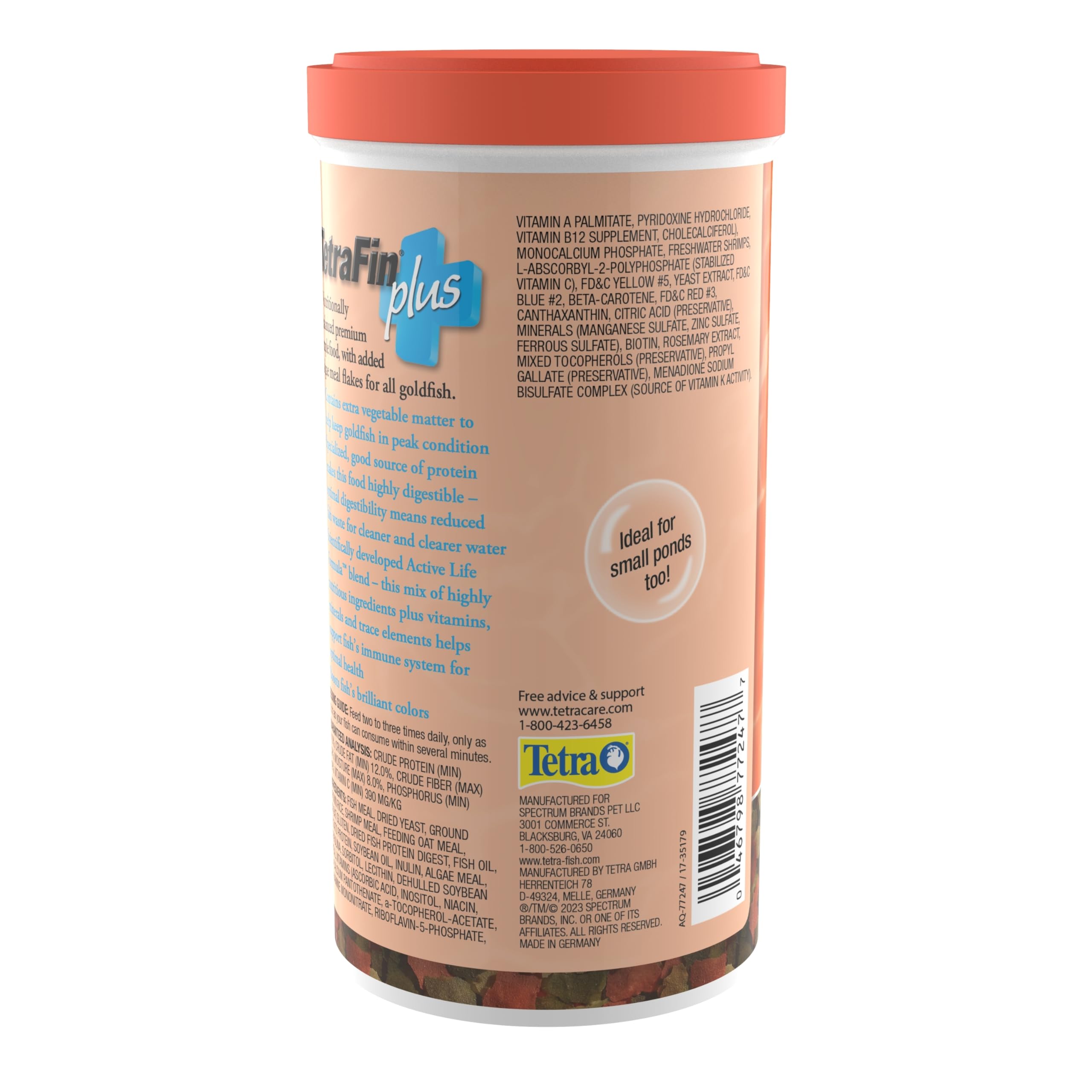 Tetra TetraFin Plus détail nutritionnel ProCare pour santé et vitalité
