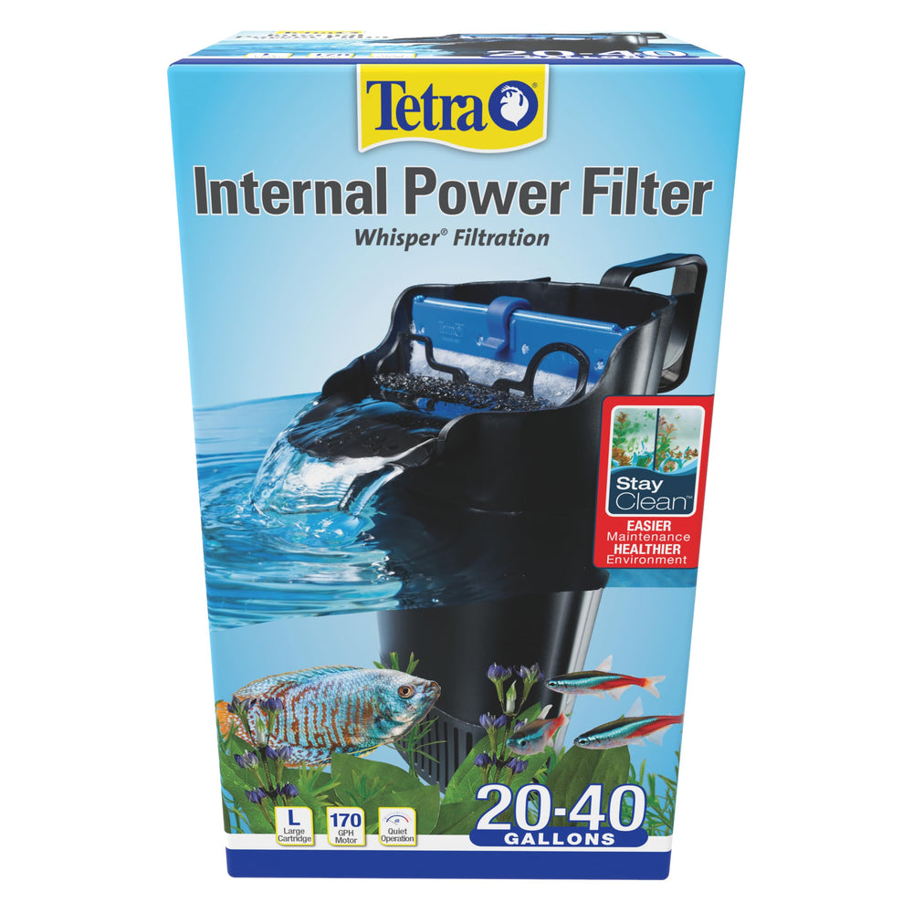 Tetra filtre interne face avant montrant design compact et silence