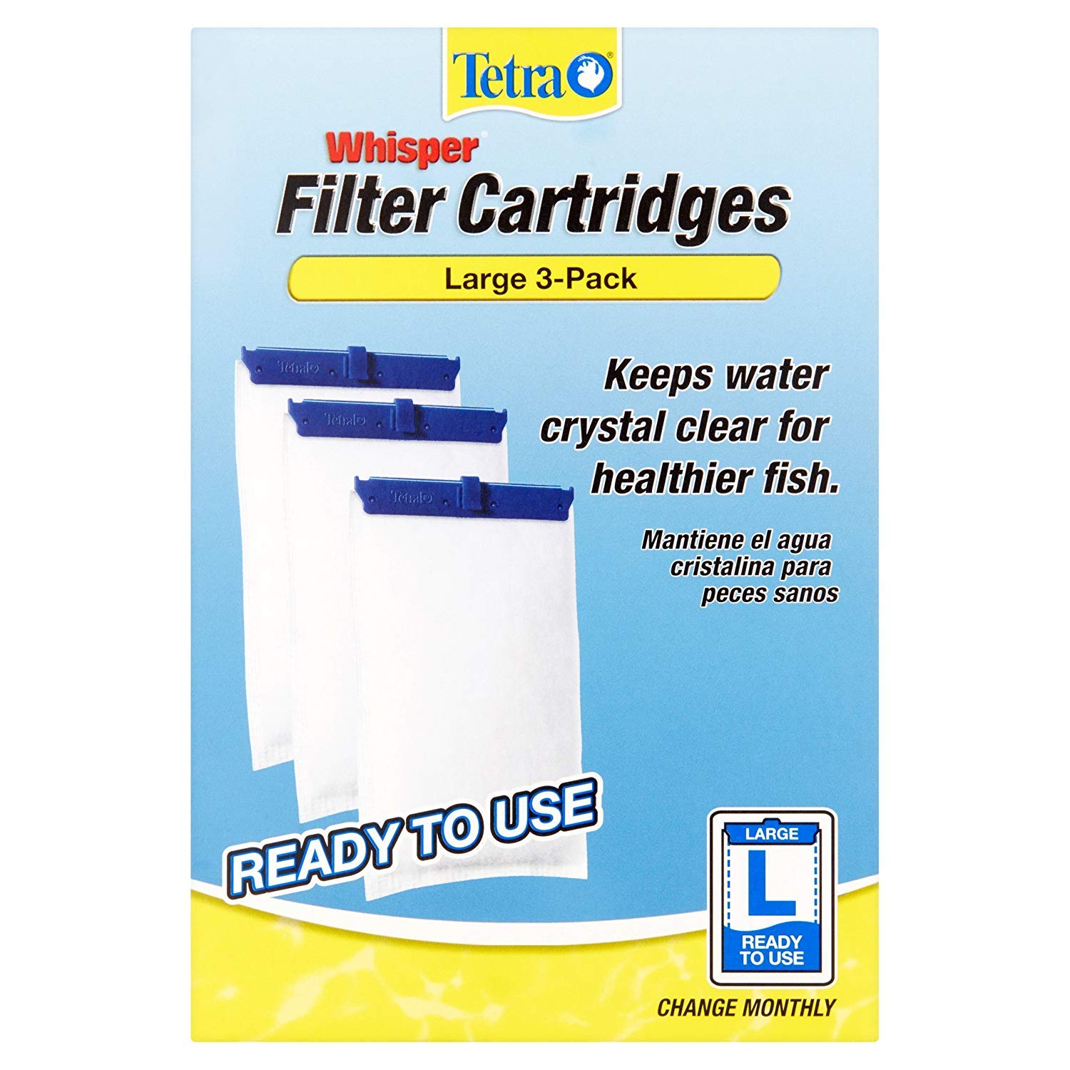 Tetra cartouche installée dans un filtre illustrant remplacement simple