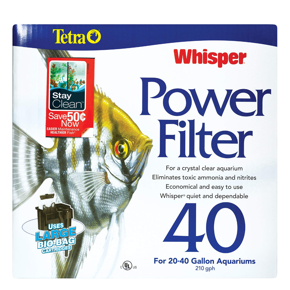Tetra Whisper PF40 maille dense attrape débris et propreté