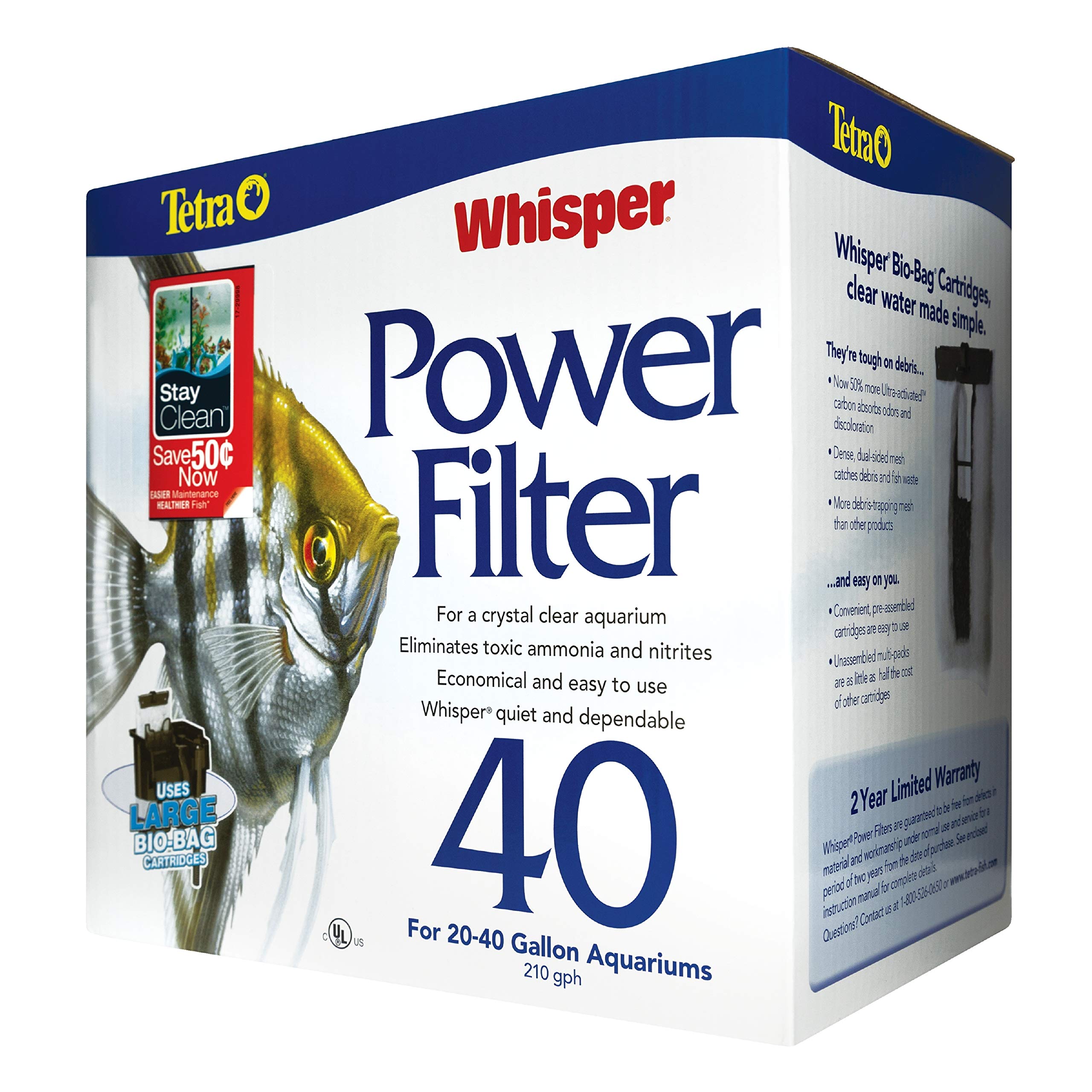 Tetra Whisper PF40 comparaison taille montre installation facile