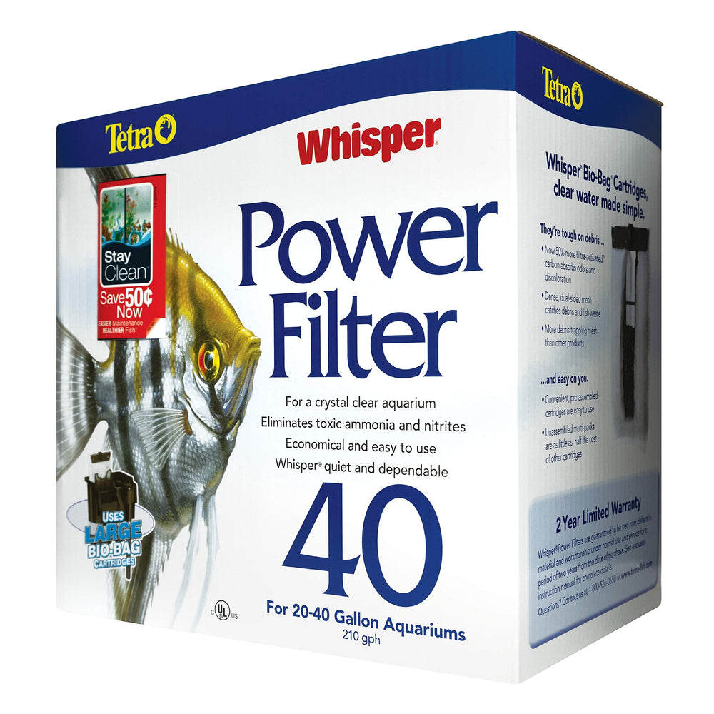 Tetra Whisper PF40 comparaison taille montre installation facile