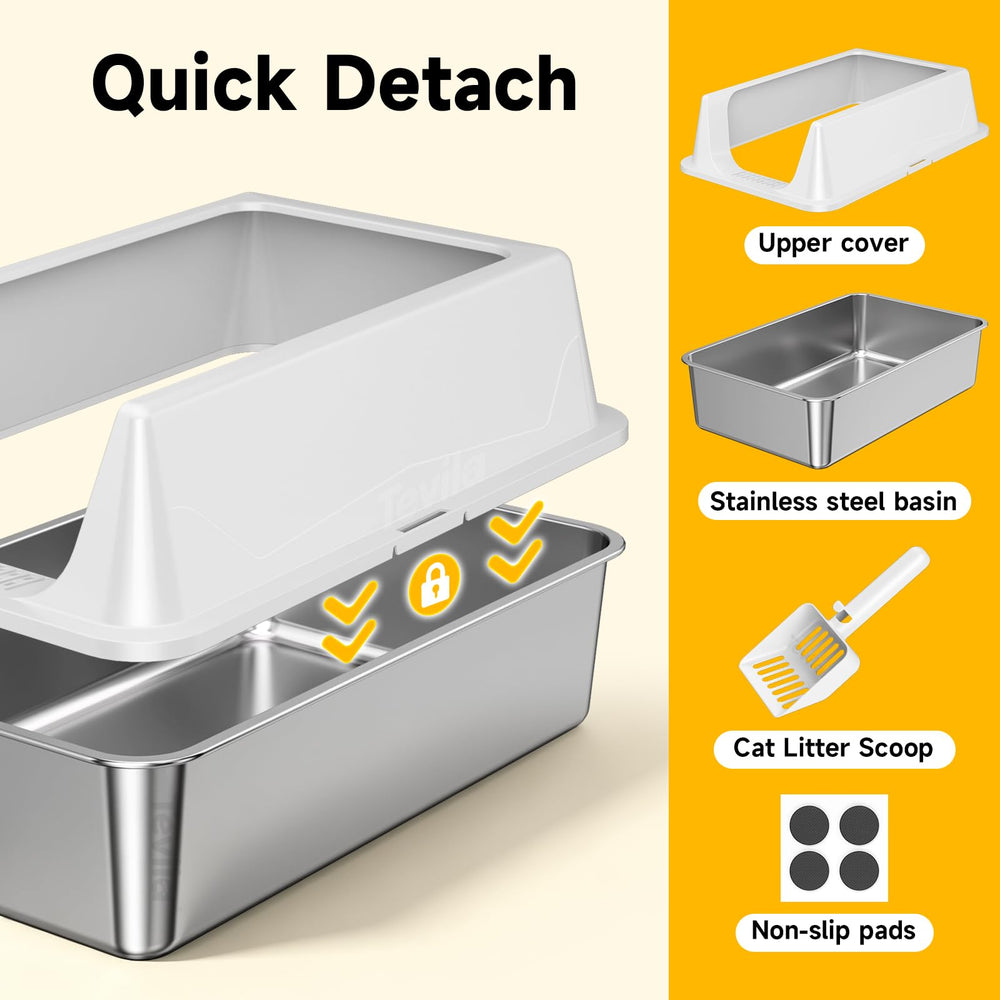 Comparaison taille Tevila à côté d’un chat montrant l’espace disponible