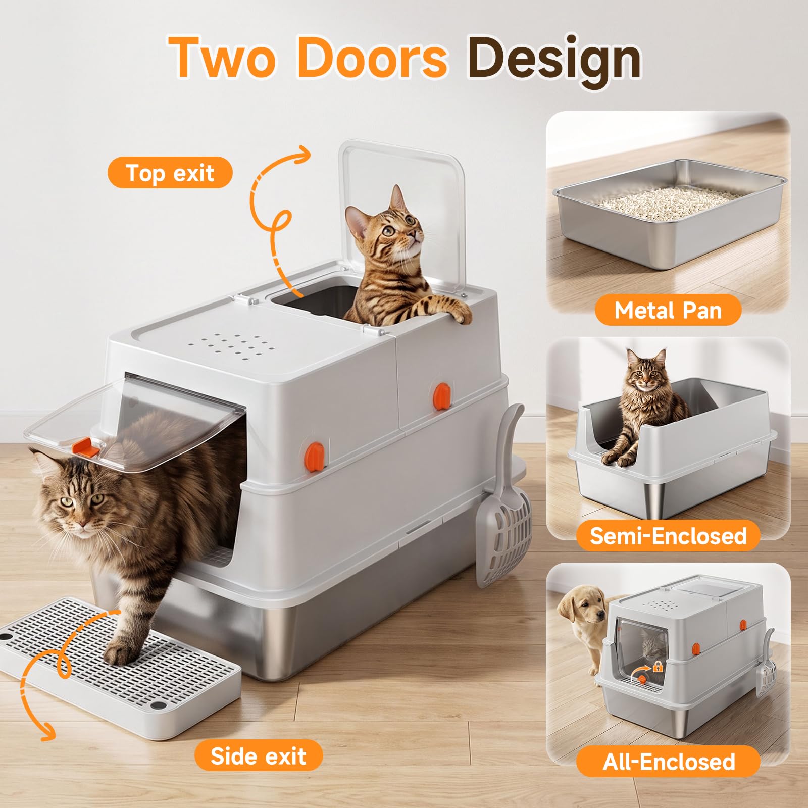 Tevila entrée supérieure top exit facilite circulation entre chats