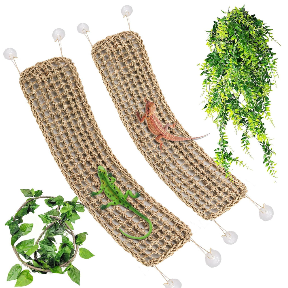 Tfwadmx hamac face du terrarium offrant espace de repos et basking