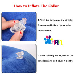 THAIN collier porté par chien permettant manger et bouger librement