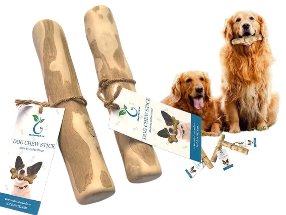 THATUWOOD chiot jouant avec bâton, stimule mastication et jeu actif