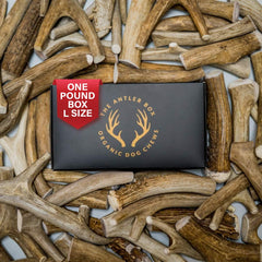 The Antler Box emballage avant montrant 1 lb et bénéfice durabilité