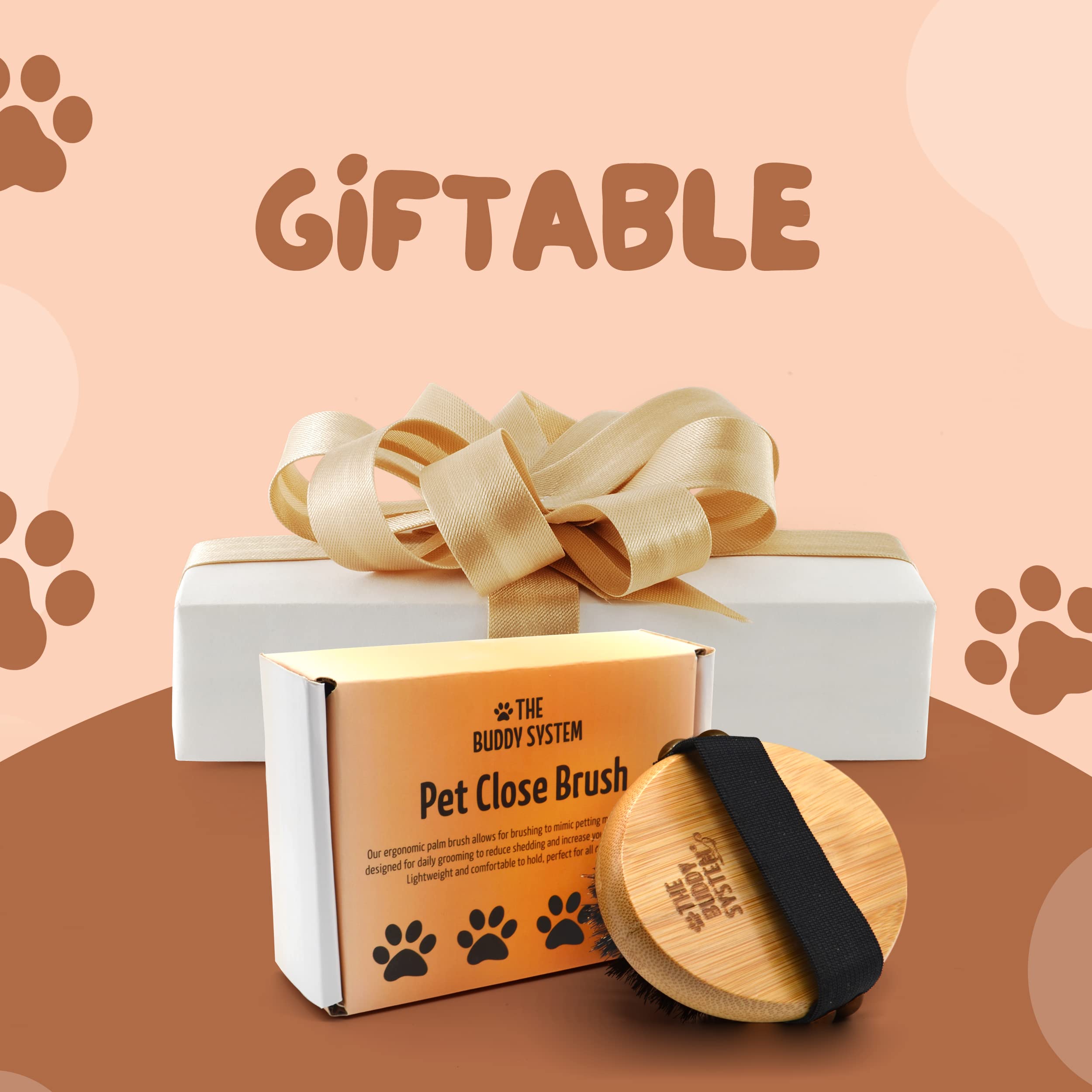 The Buddy System brossage chien montrant contact rapproché et moment de complicité