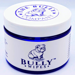 The Bully Company emballage avant montrant 50 lingettes pratiques pour Bulldogs
