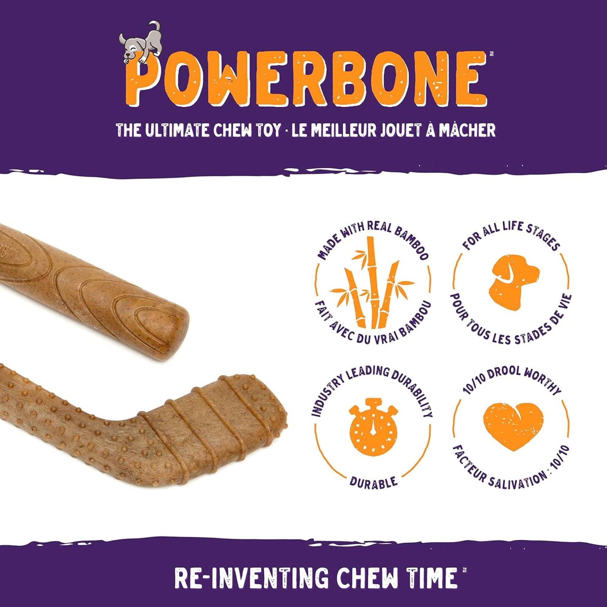 Emballage The Chew Club Powerbone informations sécurité et saveurs