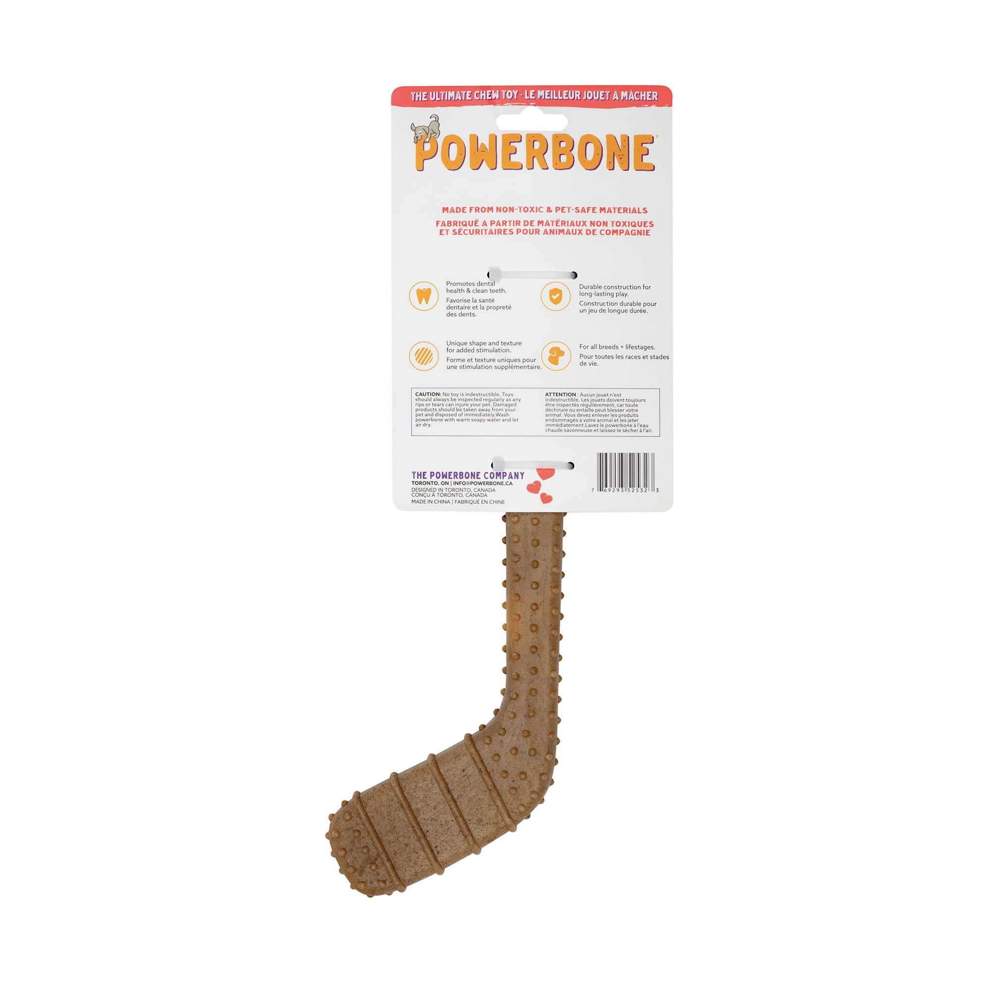 The Chew Club Powerbone gros plan texture nettoie dents pendant mastication