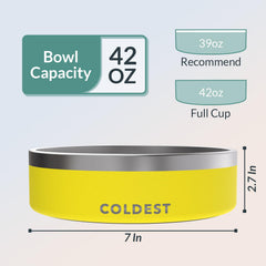 The Coldest Water gamelle en usage, chien buvant confortablement et rafraîchi