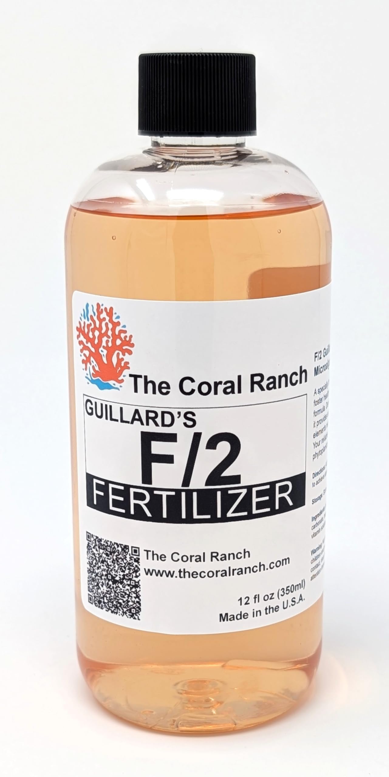 The Coral Ranch bouteille face avant montrant emballage et dosage précis