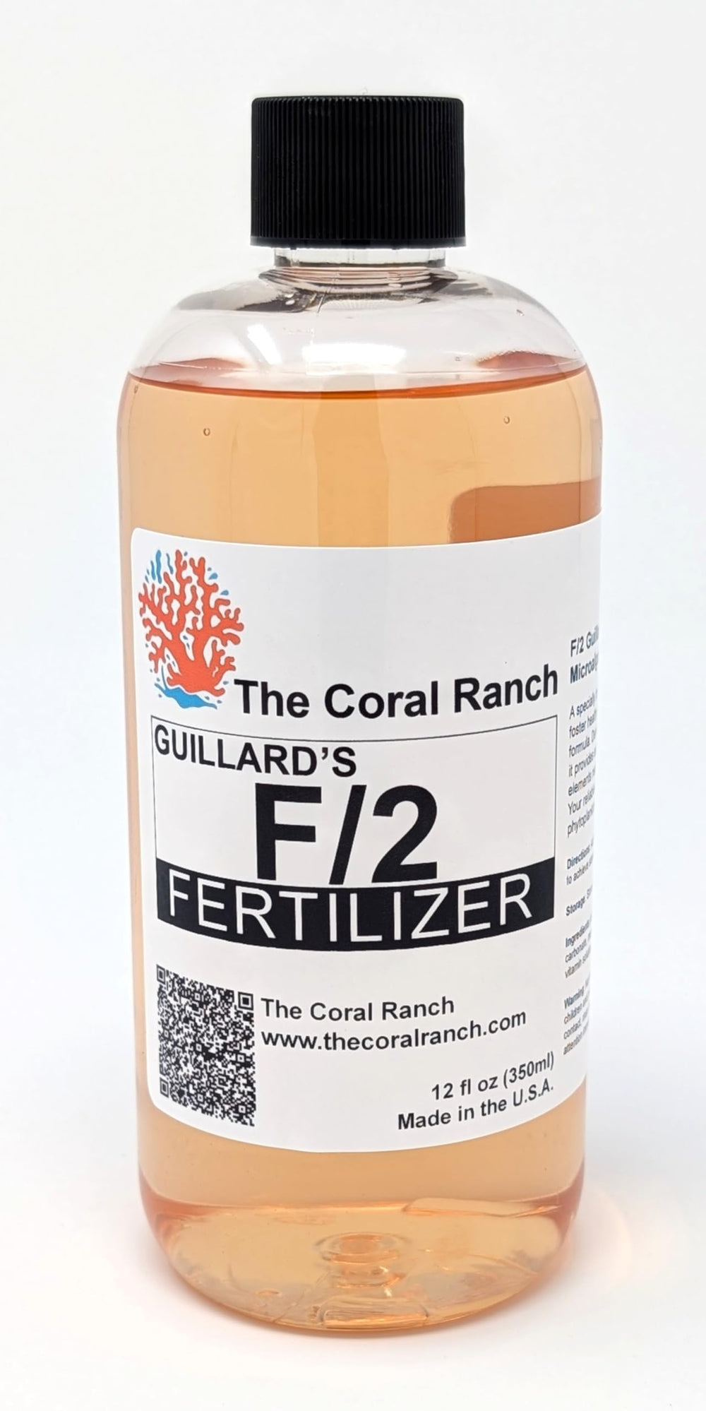 The Coral Ranch bouteille face avant montrant emballage et dosage précis