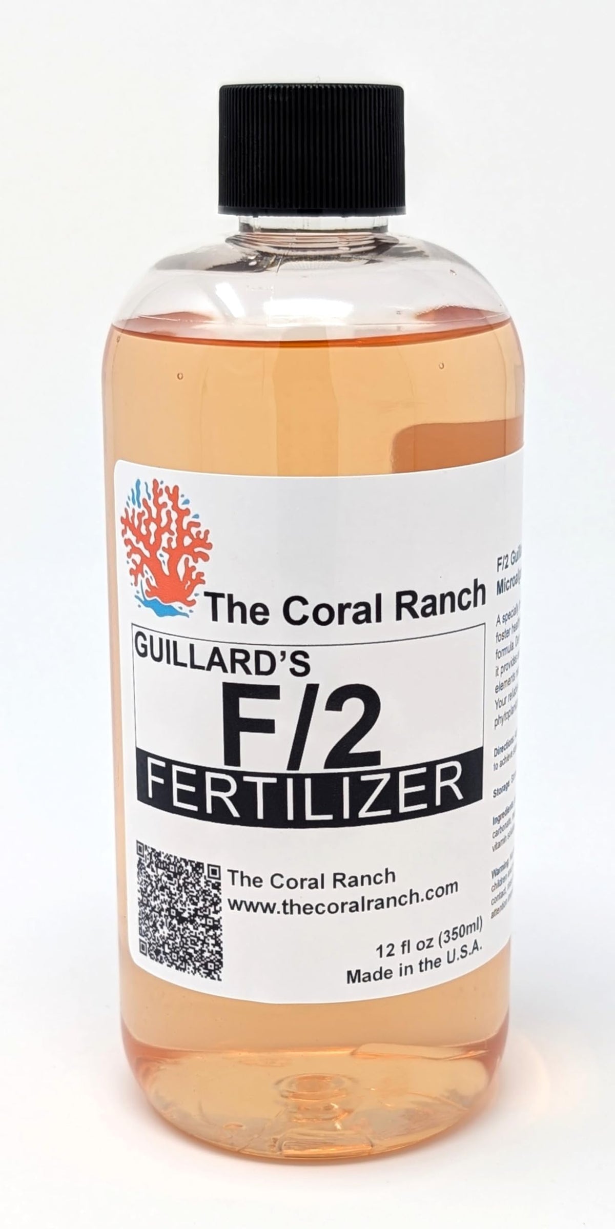 The Coral Ranch bouteille face avant montrant emballage et dosage précis