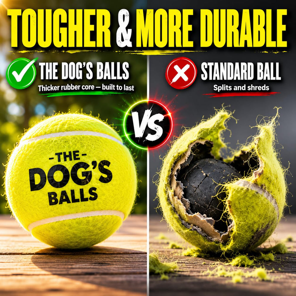 The Dog's Balls chien attrapant balle au parc, encourage exercice et plaisir