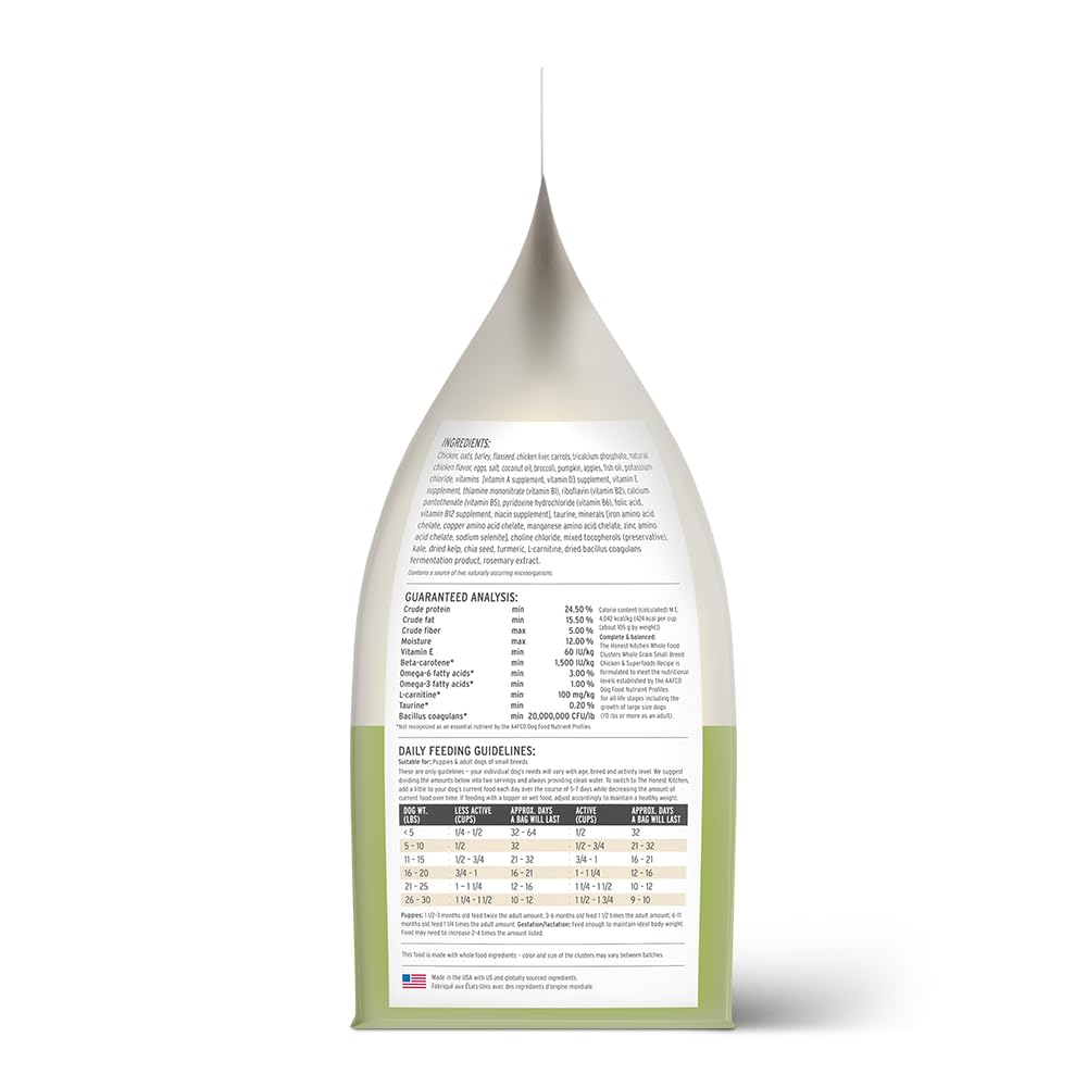 The Honest Kitchen clusters gros plan illustrant texture savoureuse et conservation nutriments