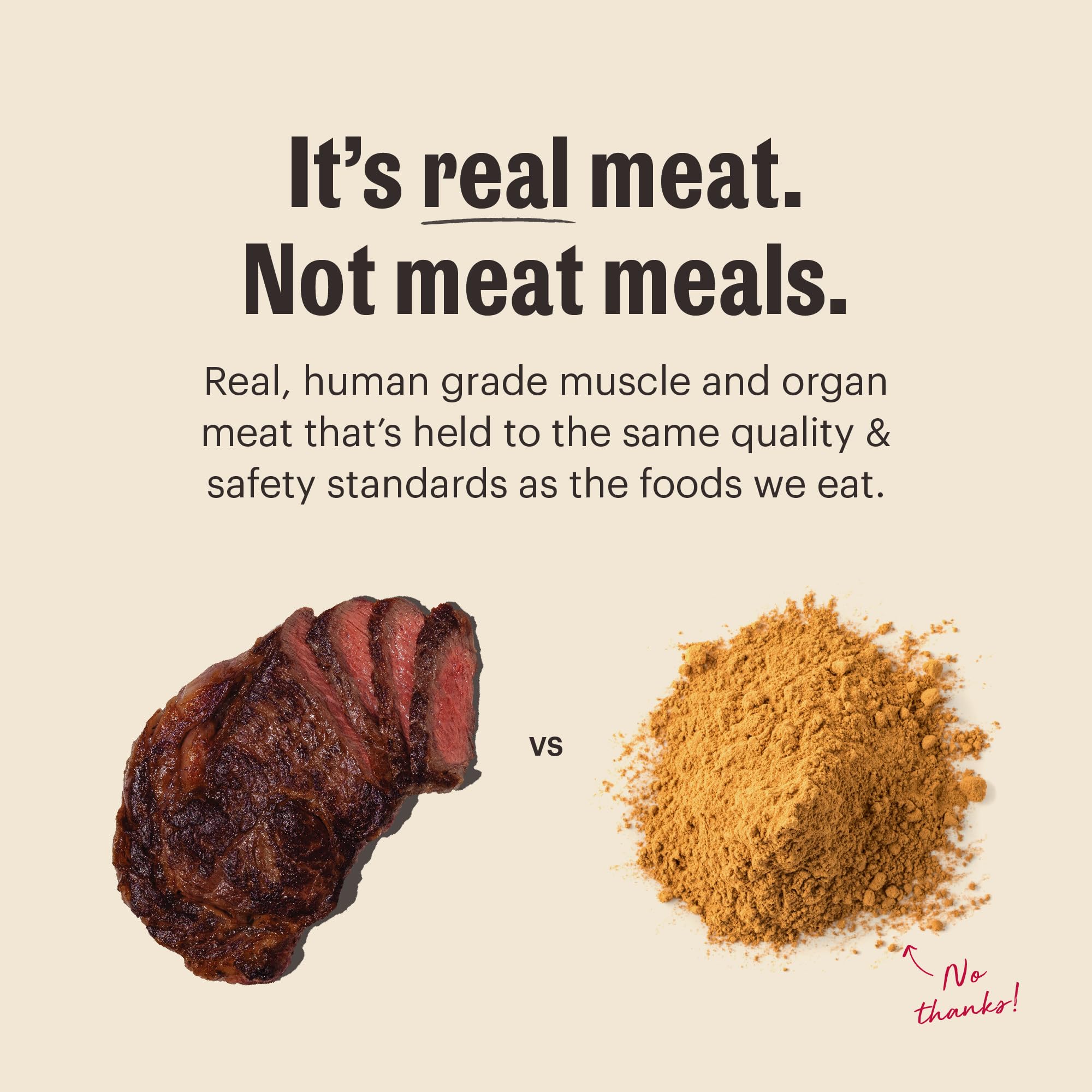 The Honest Kitchen détail d'étiquette listant viande entière et abats nutritifs