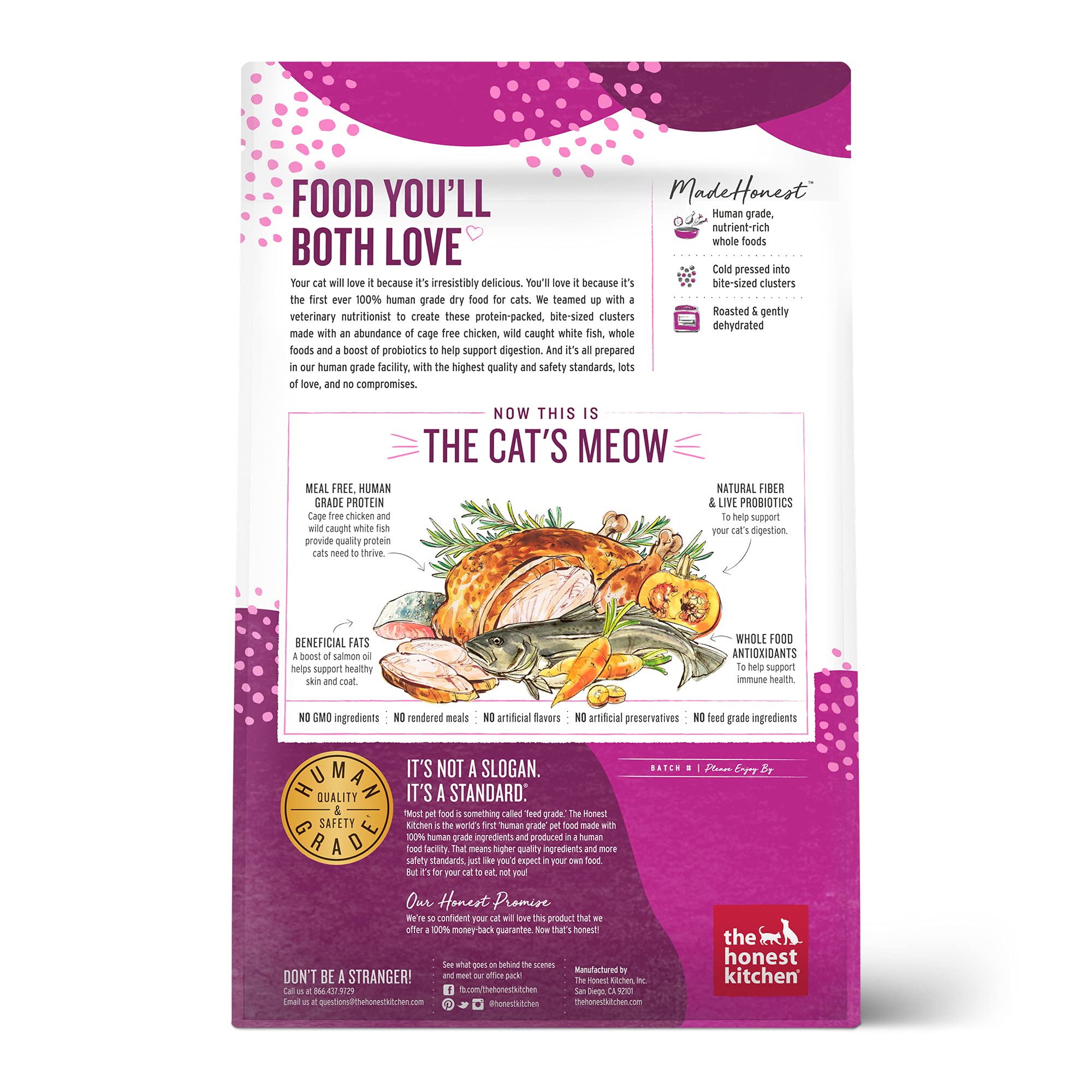 The Honest Kitchen gros plan granules montrant texture et appétence