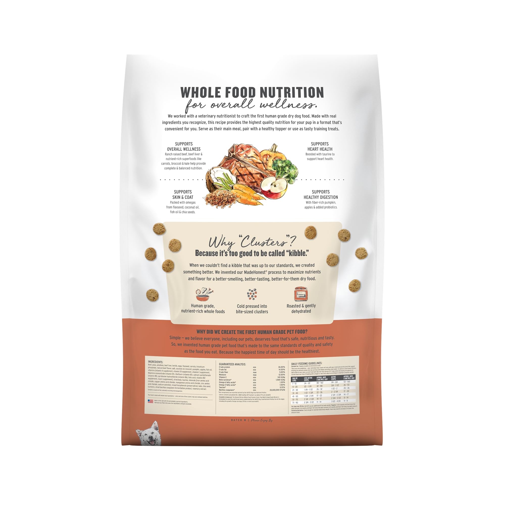 The Honest Kitchen gros plan sur cluster doré illustrant saveur et nutriments