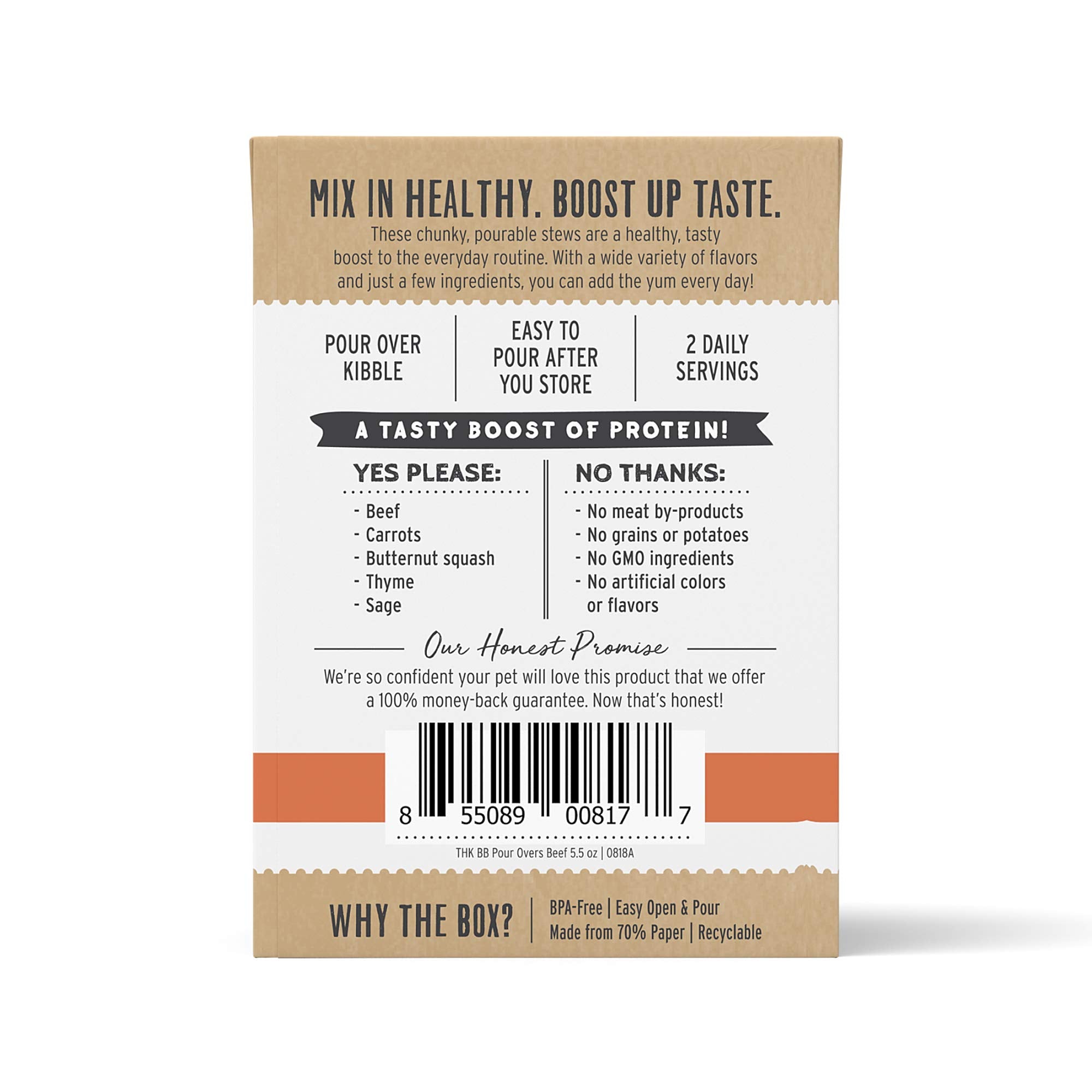 The Honest Kitchen texture en cuillère montrant consistance versable, facilite le service