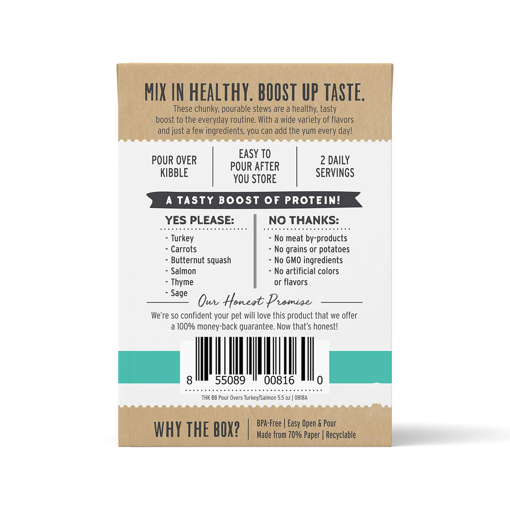 The Honest Kitchen bouillon d'os riche et brillant montrant hydratation ajoutée