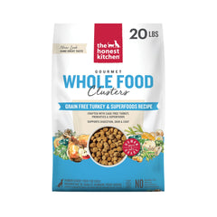 The Honest Kitchen sac 20 lb montrant l'emballage et la durabilité