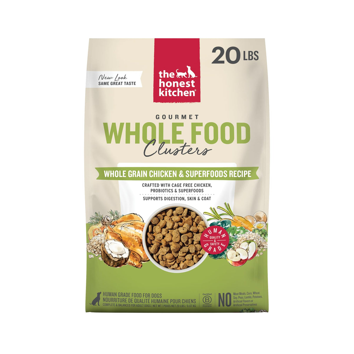 The Honest Kitchen sachet devant montrant la marque et l’emballage attractif