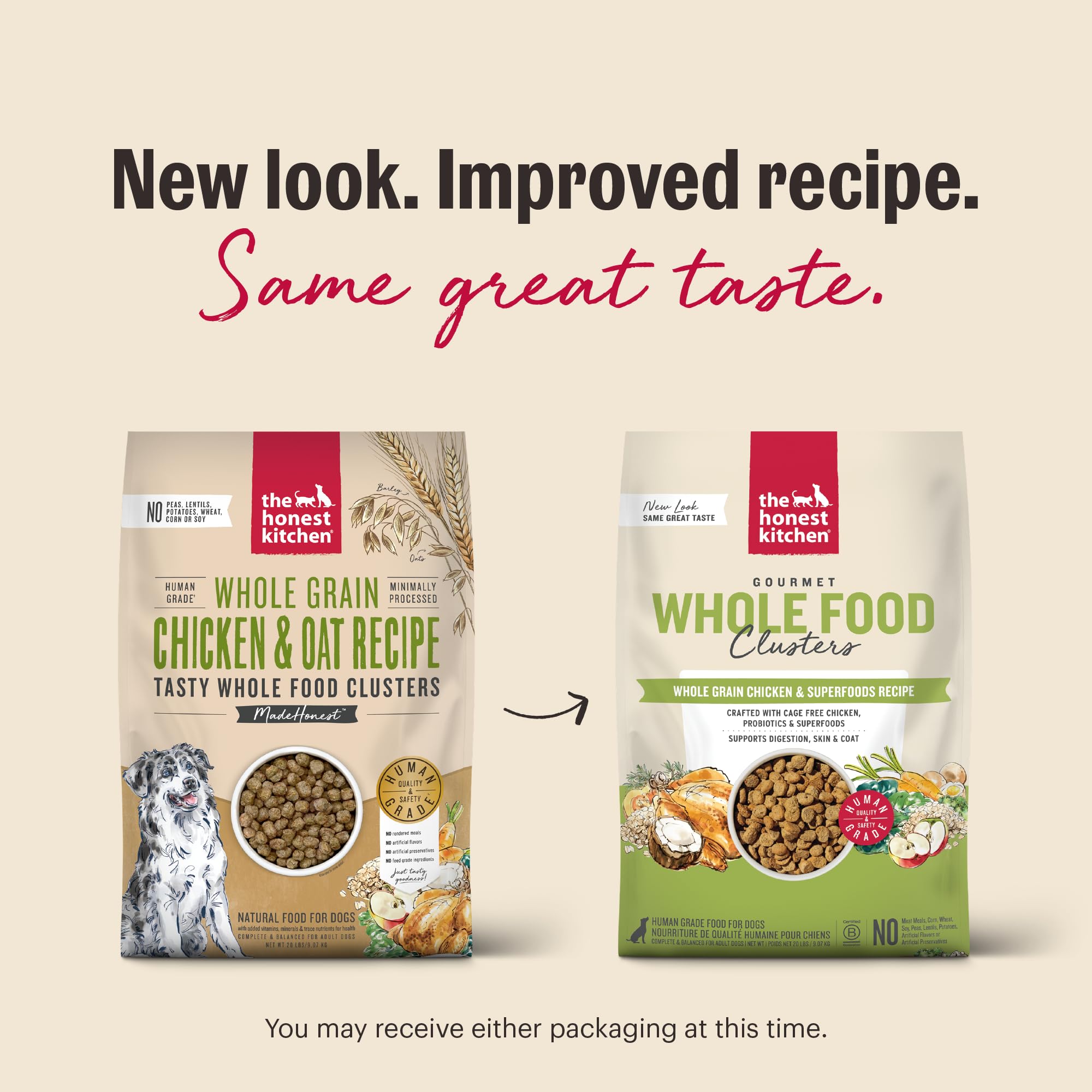 The Honest Kitchen texture gros plan illustrant croquant et conservation nutriments