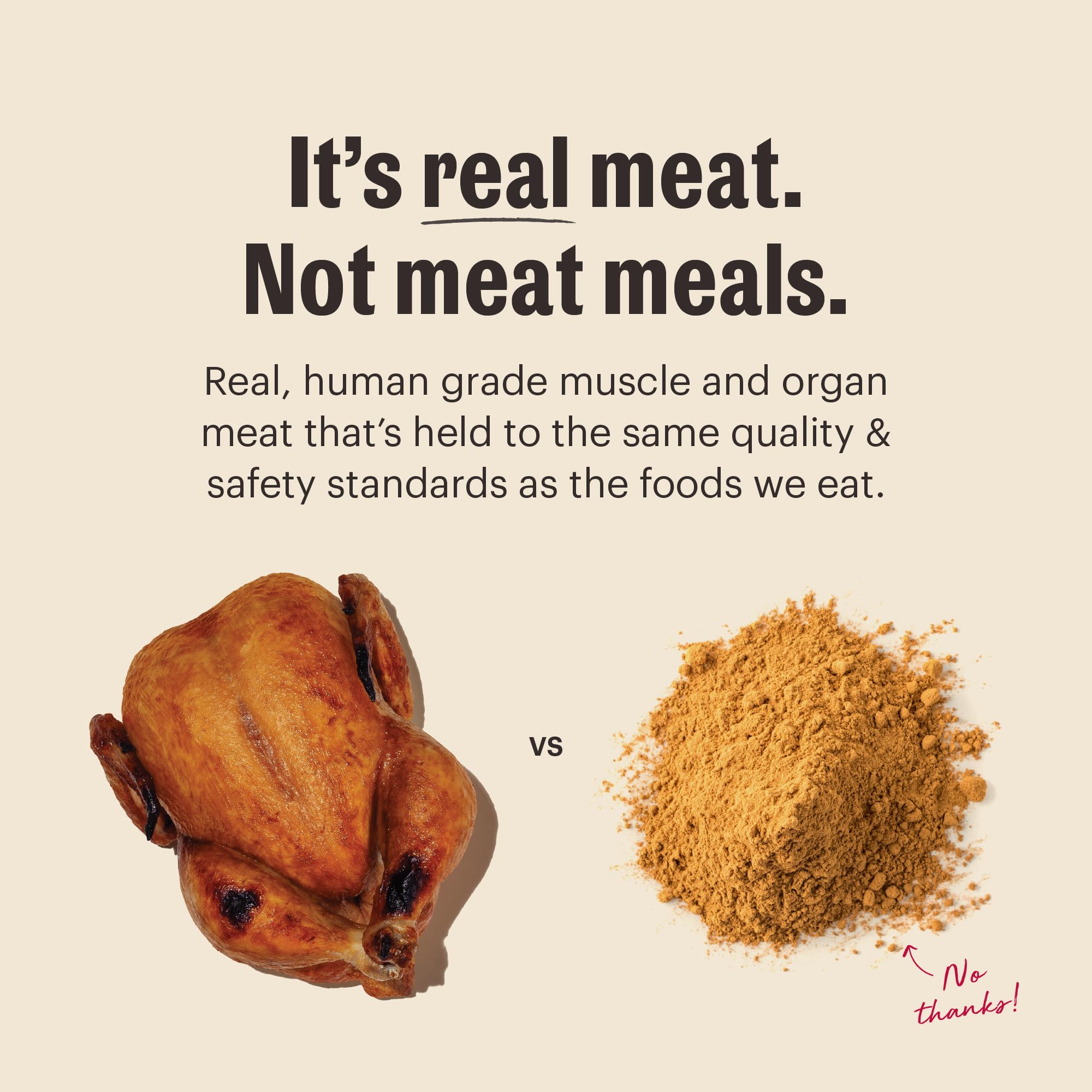 The Honest Kitchen ingrédients poulet et foie en gros plan pour proteiné de qualité