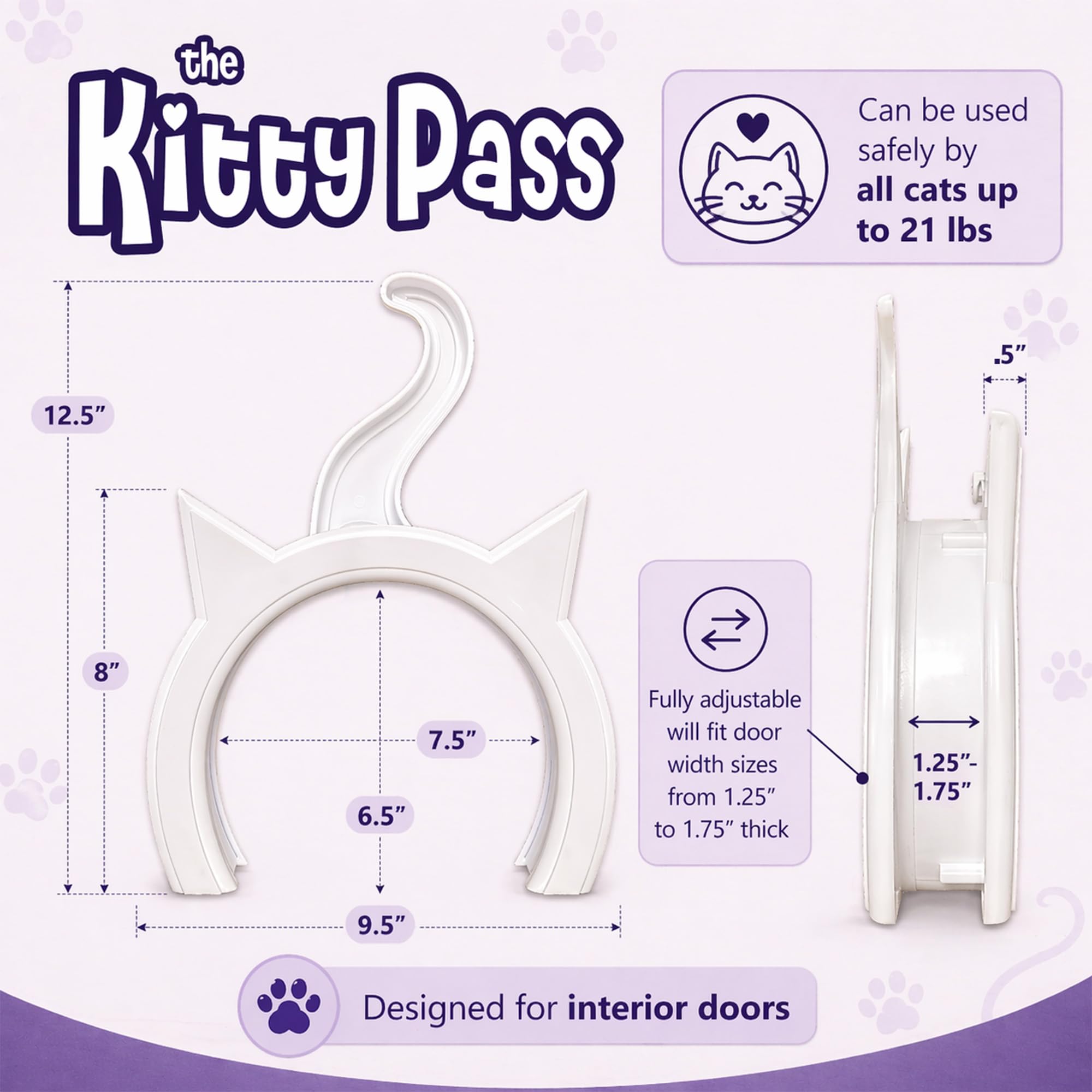 The Kitty Pass en contexte intérieur près d'un bac à litière, The Kitty Pass cache et harmonise