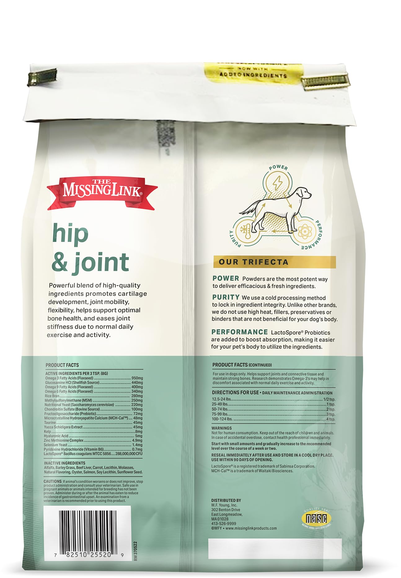 The Missing Link ingrédient glucosamine gros plan pour santé du cartilage