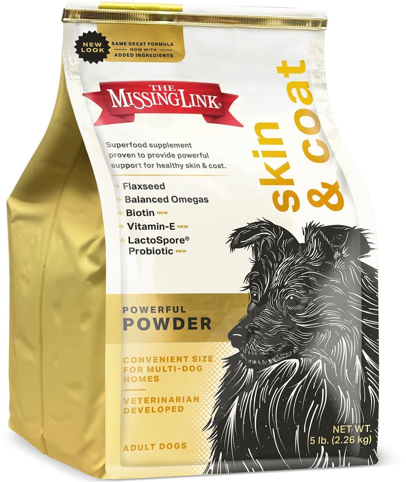 The Missing Link sac 5 lb vue recto montrant l'emballage et format économique