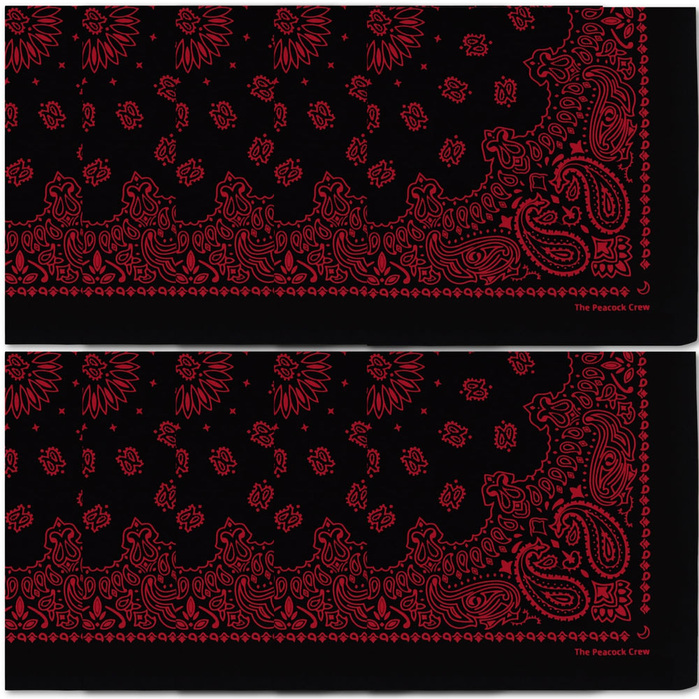 The Peacock Crew bandana face avant moderne et contrasté pour style uniforme