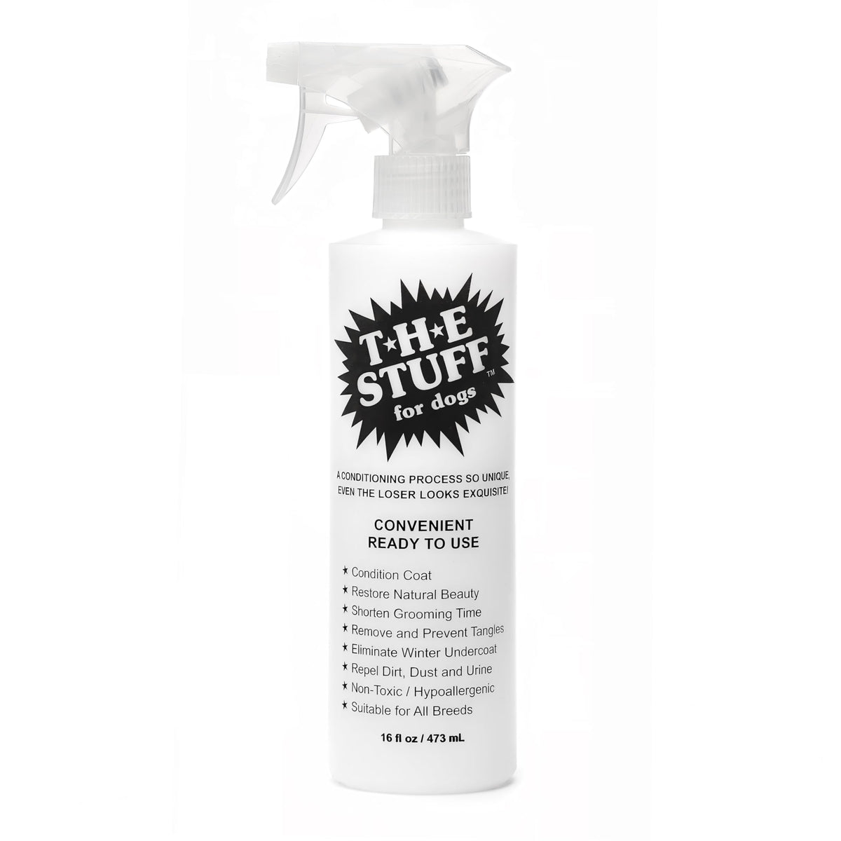 The Stuff bouteille 16oz vue avant pour application facile