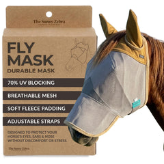 The Sunny Zebra masque face avant protégeant yeux et nez du cheval