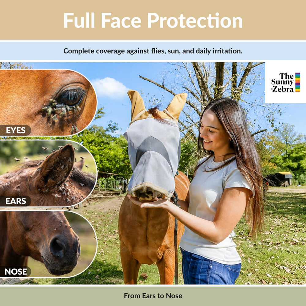 The Sunny Zebra masque profil montrant couverture d'oreilles confortable