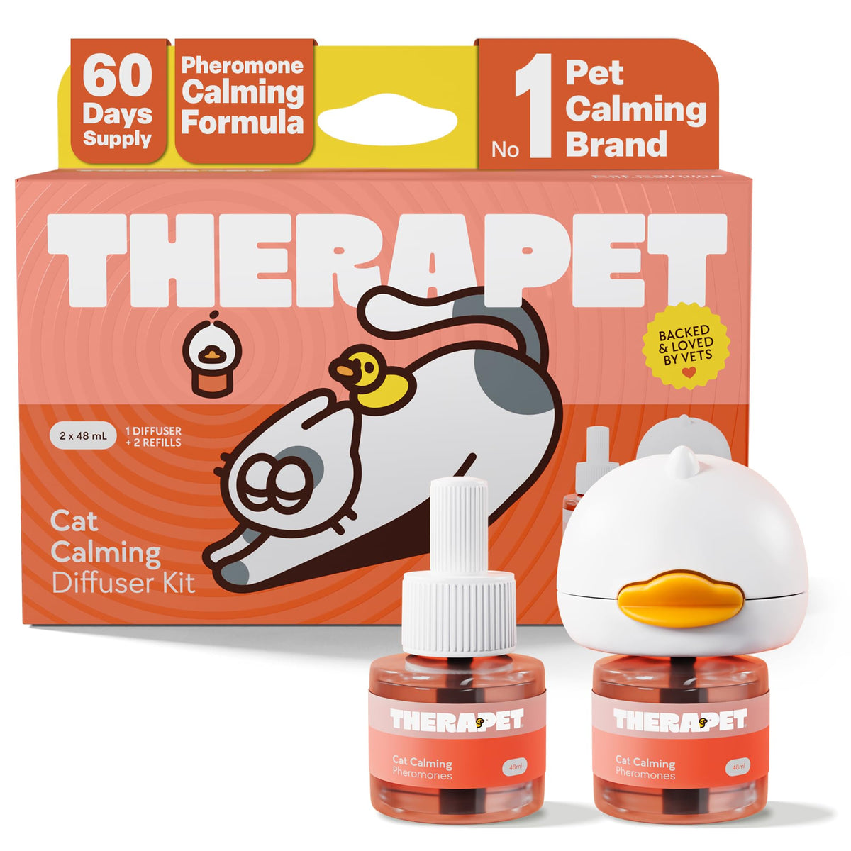Therapet MD diffuseur face avant montrant design compact et bénéfice tranquillité