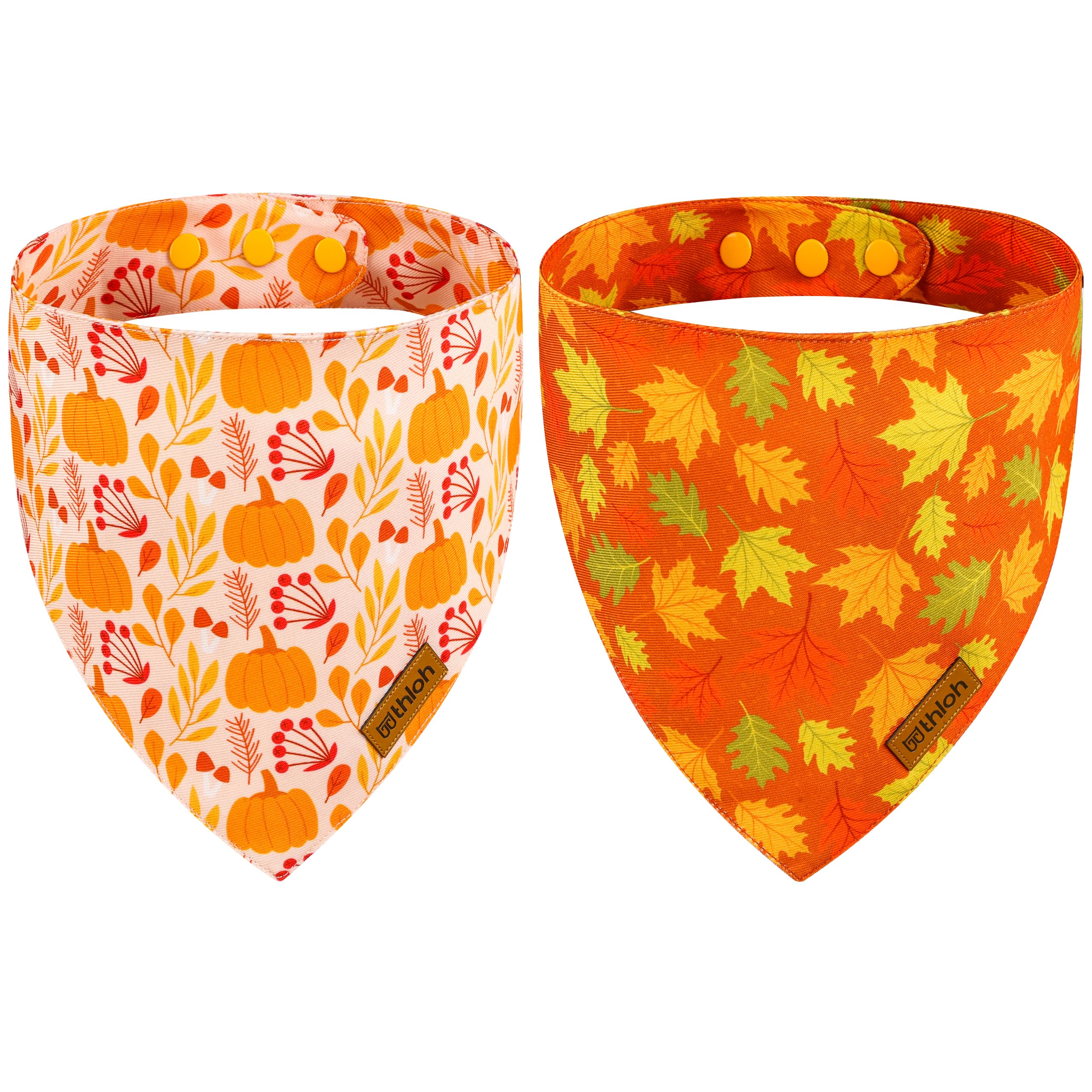 THLOH bandana avant affichant motif citrouille, look festif et confortable