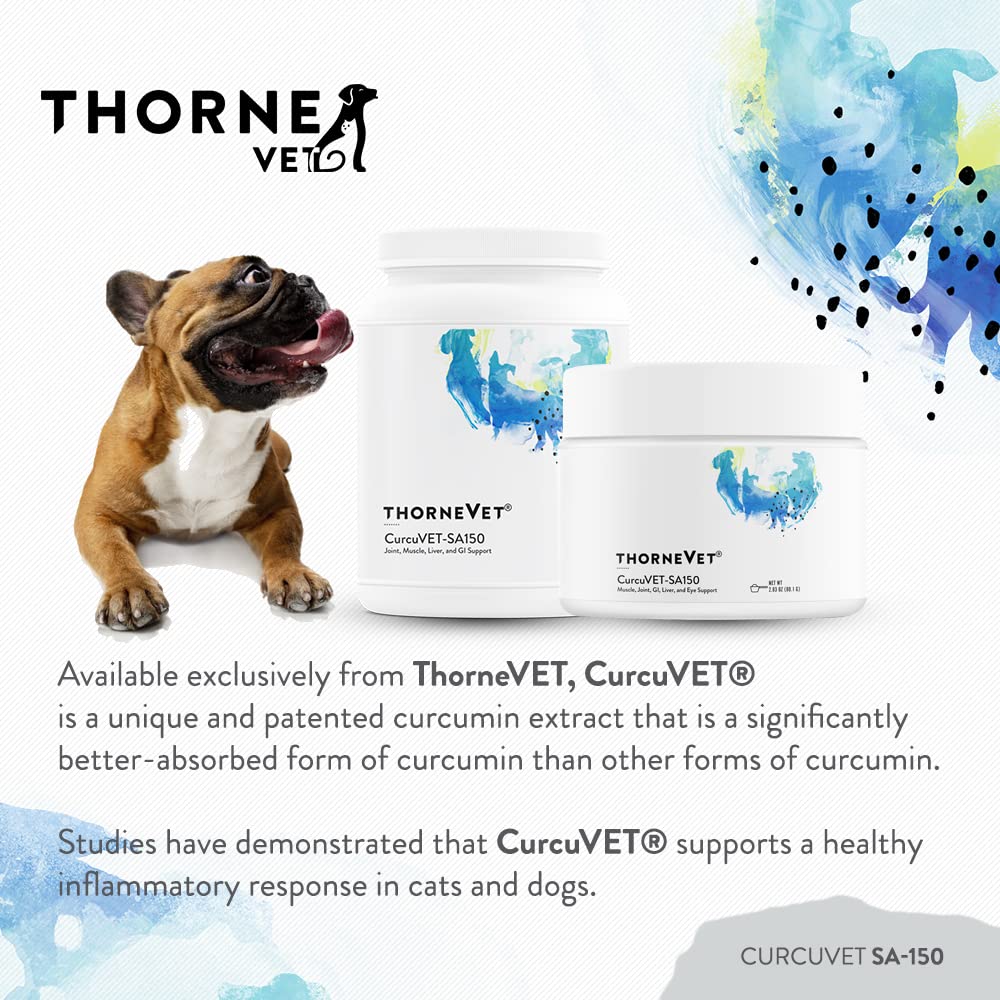 ThorneVet étiquette CurcuVET détail des ingrédients et informations produit
